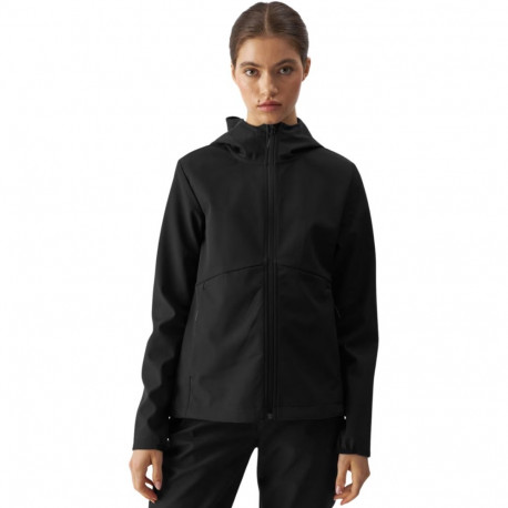 Kurtka damska softshell 4F F285 głęboka czerń 4FWAW24TSOFF285 20S  S