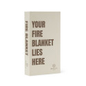 Tulekustutustekk SAFLY Fire Blanket Coffee Table Book 120x120cm valge