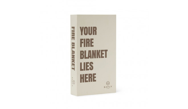 Tulekustutustekk SAFLY Fire Blanket Coffee Table Book 120x120cm valge