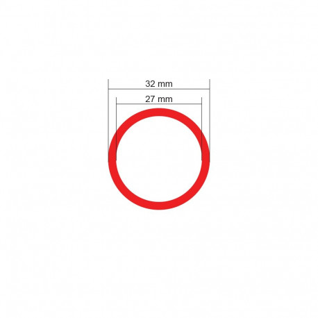 seinakalendri aken staatiline (sisemõõt 27mm), punane, ümar