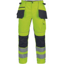 Cerva Max Vivo HV FP ripptaskutega vööpüksid Hi-Vis kollane 56