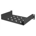 DIGITUS 254mm (10") 1U fixed shelf, 150mm depth, black color