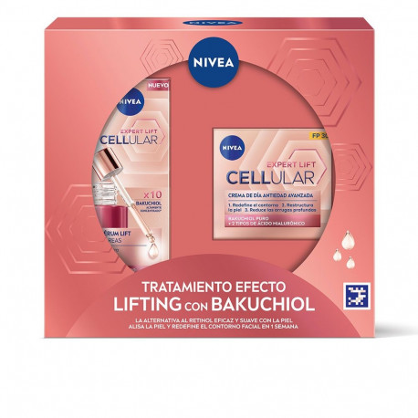 NIVEA TRATAMIENTO EFECTO LIFTING CREMA DÍA + SERUM ESTUCHE 2 pz