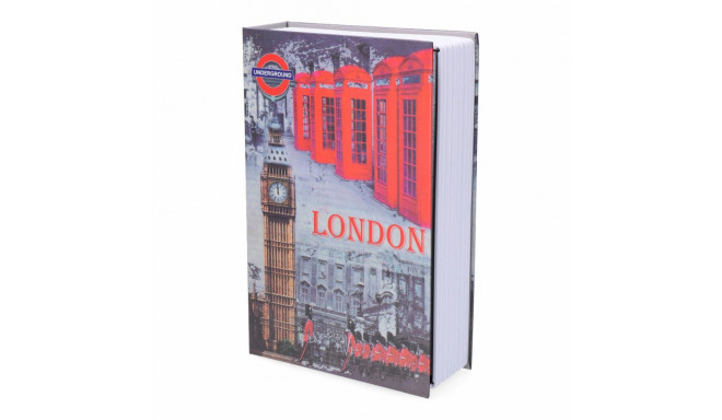 Book-shaped safe Micel CFC08 M13403 Grey Steel London