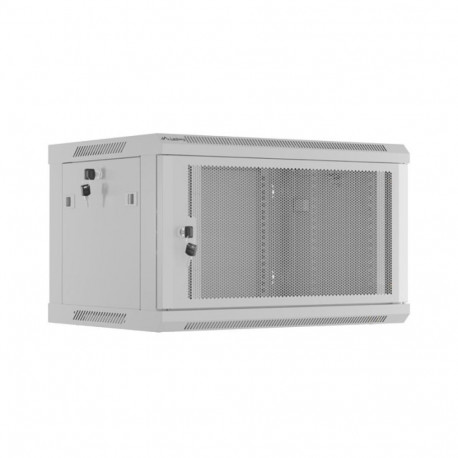 RACK CABINET 19" WALL-MOUNT 6U/600X450 WITH PERFORATED DOOR GREY LANBERG (FLAT PACK)