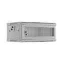 RACK CABINET 19" WALL-MOUNT 4U/600X450 WITH PERFORATED DOOR GREY LANBERG (FLAT PACK)