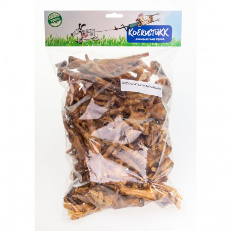 Koerustükk kuivatatud kanajalad koerale 500g
