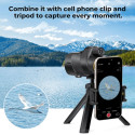 K&F Concept BaK-4 12x50 spotting scope with smartphone mounting adapter - black