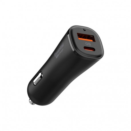 Autolaadija adapter ArcStation Essential 48W, USB + USB-C, must, Spigen