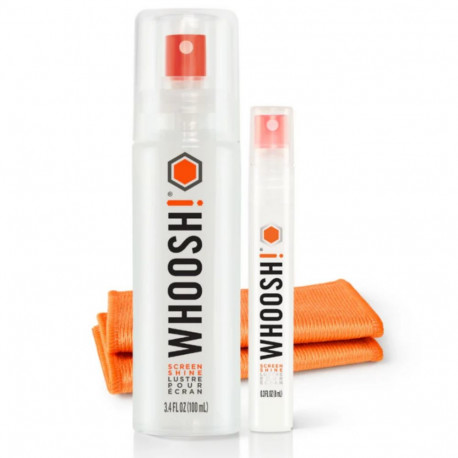 Ekraanipuhastusvahend WHOOSH! 100ml + 8ml + 2x mikrofiiber puhastuslapp - JÕULUPAKKUMINE KUNI 31.12