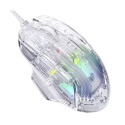 Aula S80 Multi-Color backlight Wired Gaming Optical mouse 7 buttons 1200-7200dpi with Transparent bo