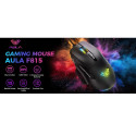 Aula F815 RGB Juhtmega USB Mängurhiir 7 Nupuga / Makrodega 12800dpi Must