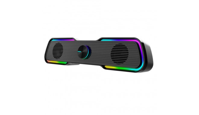 Aula N-169B-BT 2in1 Bezvadu Bluetooth TV Soundbar / PC Poratīvā 2.0 10W Skaļrunis 3.5mm + USB RGB Me