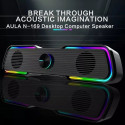 Aula N-169B-BT 2in1 Wireless Bluetooth TV Soundbar / PC Notebook 2.0 20W Speakers 3.5mm + USB RGB Bl