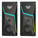 Aula N-521 Võimas Helipakett PC / Sülearvuti 2.0 10W Stereo Kõlarid 3.5mm + USB RGB + Kaugjuhtimispu