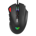 Aula H512 RGB backlight Braided Wired Gaming Optical mouse 12 programmable buttons 400-5000dpi Black