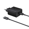 Samsung EP-TA845XBE 45W USB-C Plug PD 3.0 Super Fast Charger Musta + 5A 1m USB-C Kaabel (Blister)