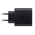 Samsung EP-TA845XBE 45W USB-C Plug PD 3.0 Super Fast Charger Musta + 5A 1m USB-C Kaabel (Blister)