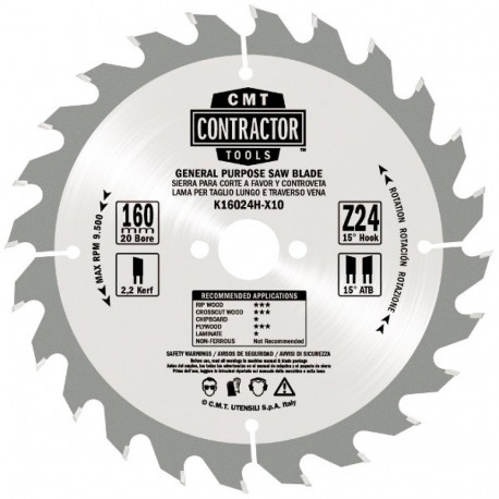 2-PC SAW BLADE PACK 305x2.6/1.8x30 Z40+60 ATB