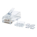 INTELLINET Cat6a RJ45 modulaarsed pistikud UTP tahketele juhtmetele, 3-haruline, 80 pistikut purgis