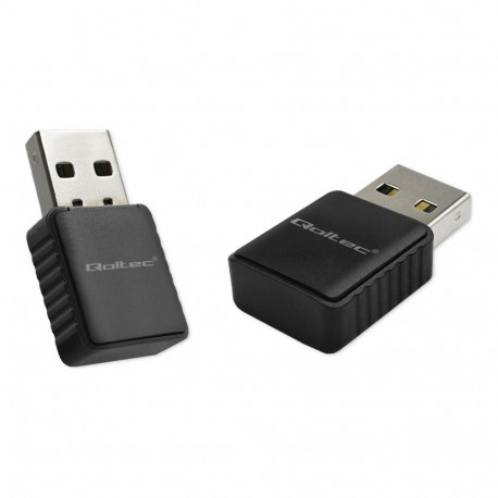 QOLTEC WiFi-adapter 56988, juhtmevaba ülikiire DUAL mini 2 x 2dBi Standard AC 1300Mbps