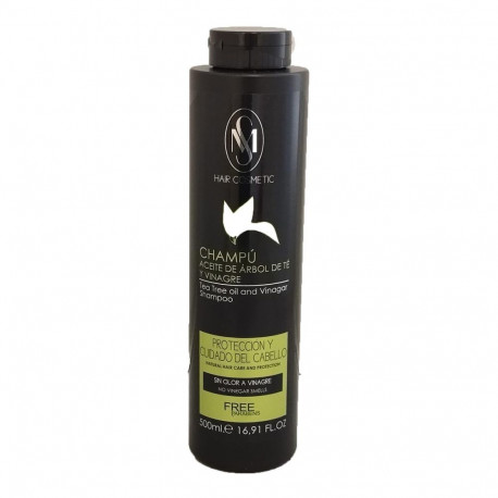 HAIR COSMETIC SM VINAGRE Y ACEITE DE ARBOL DE TE CHAMPU SIN PARABENOS SIN OLOR 500ML
