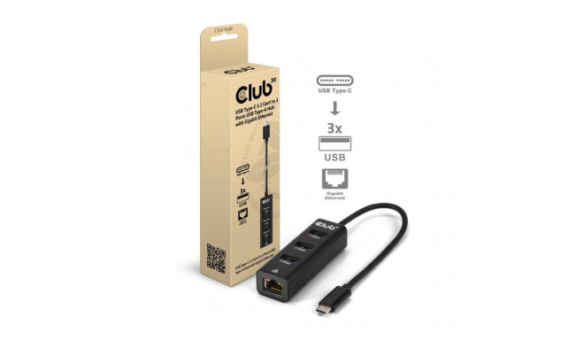I/O HUB USB-C 3PORT/CSV-1549 CLUB3D