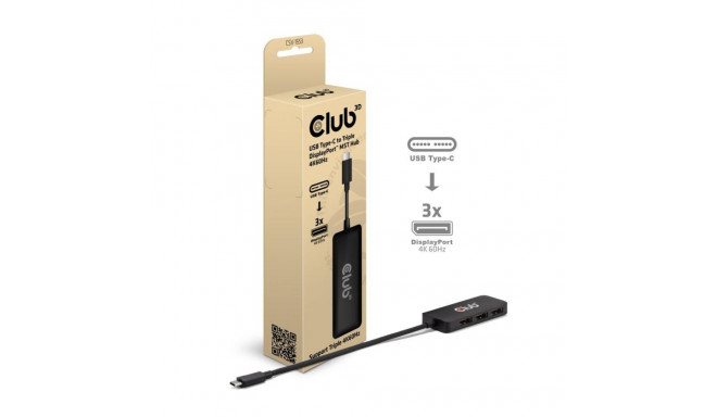 I/O HUB USB-C 3PORT DP/CSV-1553 CLUB3D