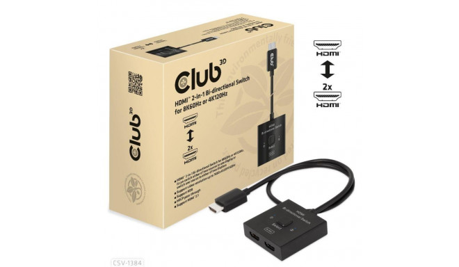 VIDEO SWITCH HDMI 2PORT/CSV-1384 CLUB3D