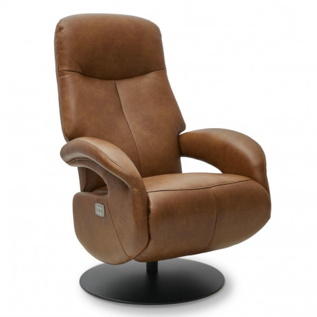 Tugitool Bull recliner, pruun nahk