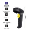 Barcode Scanner - Qoltec 50853 1D/2D USB Black