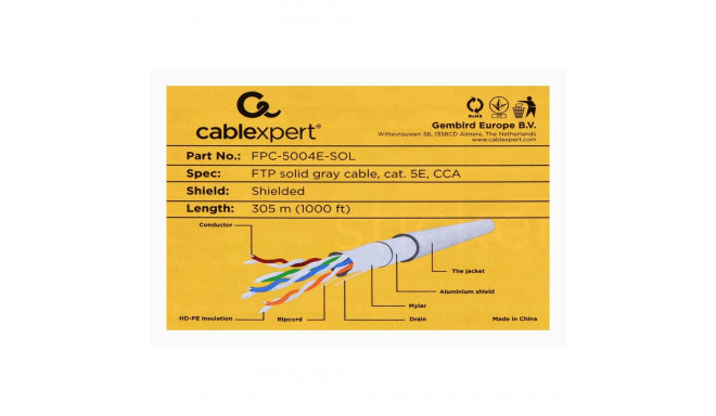 Ethernet Cable - Gembird 305m Networking Cable Gray