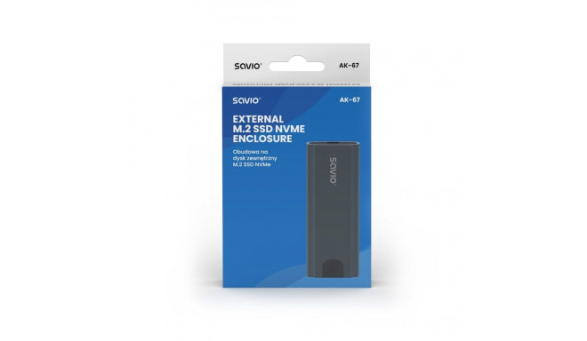 External Drive Enclosure - Savio M.2 SSD NVMe External Drive Enclosure