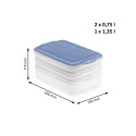 Food Storage Container - ROTHO Rondo 2x0.75L, 1x1.35L Blue