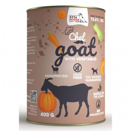 Wet Dog Food - SYTA MICHA Chef Goat with Vegetables 400g Grain-Free