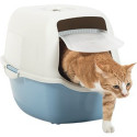 Hooded Litter Box - Rotho Bailey, Blue