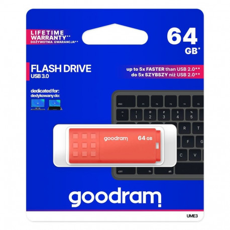 USB Flash Drive - Goodram Ume3-0640o0r11 64GB USB 3.2 Gen 1 Orange