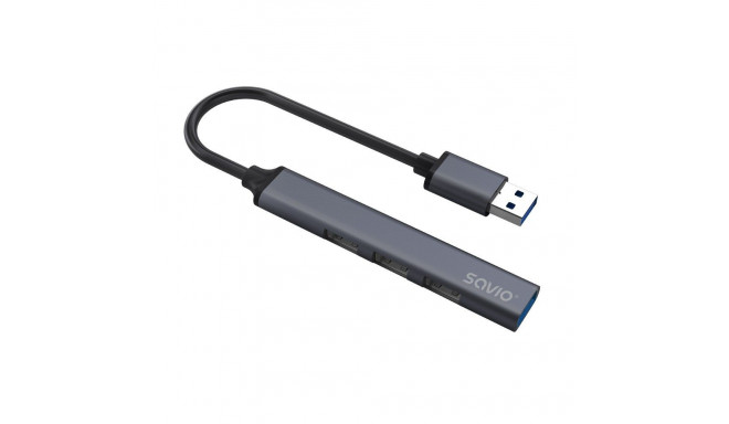 USB Hub - Savio Ak-70 3 × USB-A 2.0, 1 3.1 Gen 1, 4 In 5 Gbps