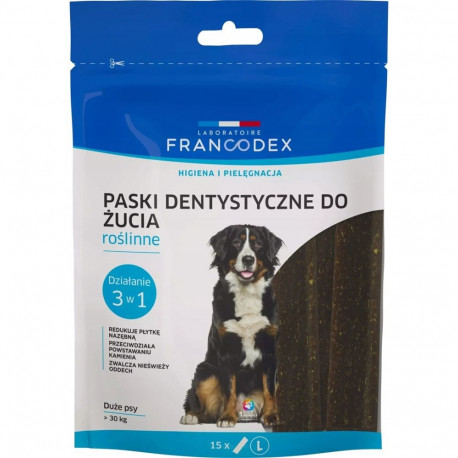 Dental Treat - Francodex Dental Strips L for Large Dogs 15 Pack