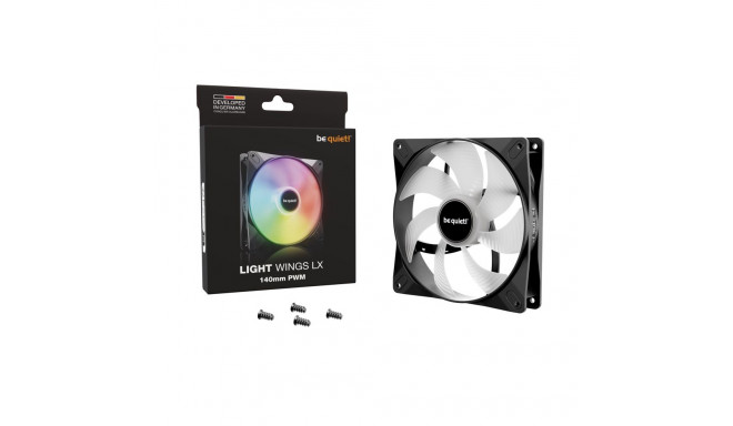 Computer Case Fan - be quiet! LIGHT WINGS LX 140mm PWM Black