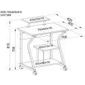 Computer Desk - Techly Ica-tb 218