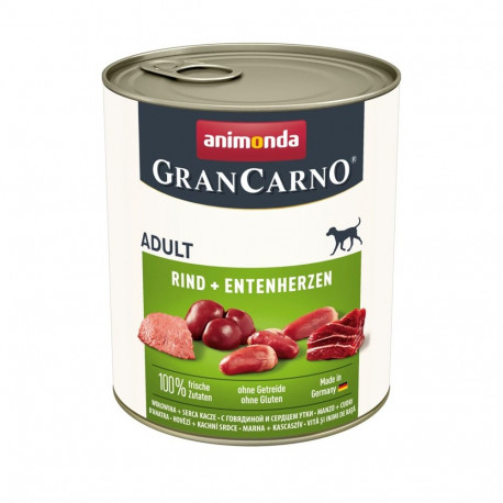 Dog Food - ANIMONDA GranCarno Adult Beef and Duck Hearts 800g Wet