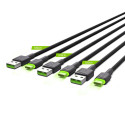 USB Cable - Green Cell KABGCSET03 2m USB A to USB C Black