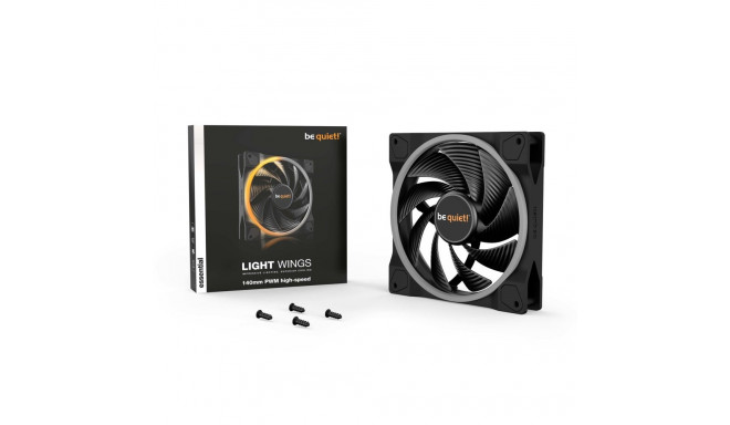 Computer Fan - Be Quiet! Light Wings 140mm Argb Pwm High Speed, Black