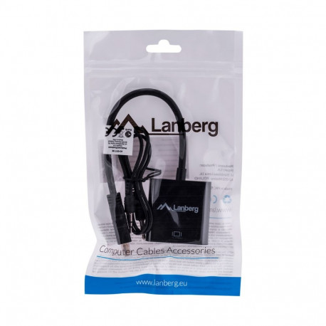 VGA Adapter - Lanberg Ad-0017bk 0.2m VGA To HDMI Video Cable Adapter B