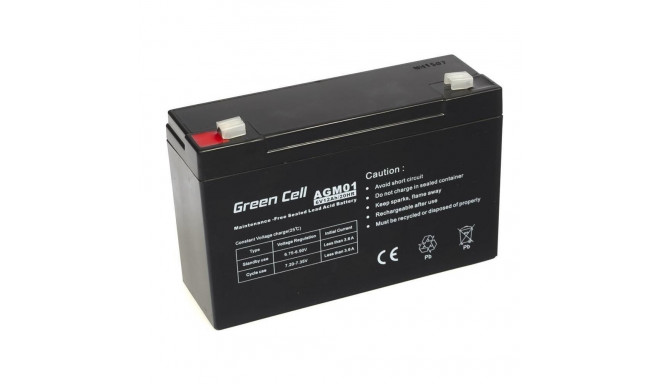 Battery - Green Cell 6v 12ah 12000mah Sealed Lead Acid Battery