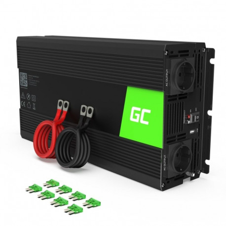 Power Inverter - Green Cell Inv19 1500w Black