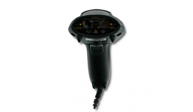 Barcode Scanner - Qoltec 50861 Wired Laser 1D Black