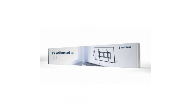 TV Mount - Gembird WM-80T-01 Supports 37"-80" TVs, 70 kg, Tilt -12° to 3°, Steel Black