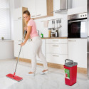 Flat Mop Set - XXL Rotating Head with Bucket & Telescopic Pole Red